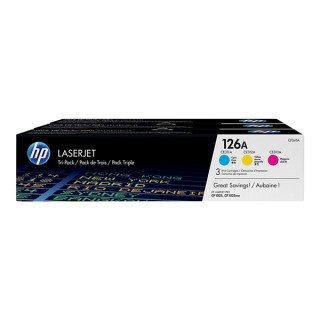 ตลับหมึกโทนเนอร์แท้ Original HP 126A ( CF341A) แพ็ค 3 สีฟ้า , แดง , เหลือง